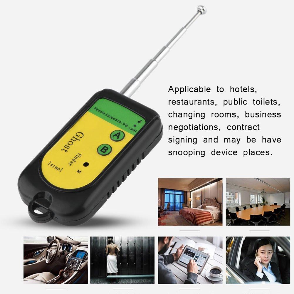 Plastic Wireless Signal Detector Anti Spy Detectors Camera Finder for Hotel Restaurant 100-2400Mhz